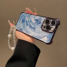 Ocean Wave Mobile Phone Case, Designed With Swirling Blue Hues And White Accents, Suitable For IPhone 16, 15, 14, 13, 12 And 11 Pro Models, Made Of TPU Material, And Provides Shockproof Protection. Perfect For Family, Friends, Children, Birthdays, Spring, Holidays, Boyfriends, Girlfriends, And Valentine's Day Gifts.