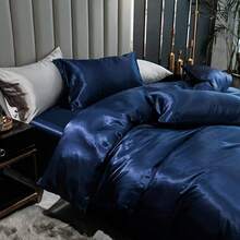 Full Satin Bedding Set In Wine Red, Silk - Like, Luxury Soft Burgundy Comforter Cover, Chic Bedroom Decor, Zippered (1 Duvet Cover + 2 Pillow Cases) - 多 02 - 查看 4