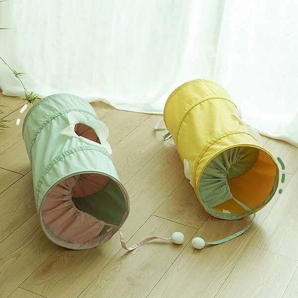 JIZAIZAI 1 قطعة نفق حلزوني من البوليستر للحيوانات الأليفة، مناسب للحيوانات الأليفة الصغيرة والقطط