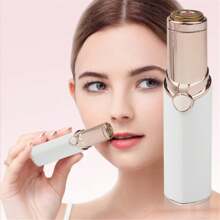Electric Women's Facial Hair Remover - Dual Head With LED Light, Stainless Steel Blades, Safely And Comfortably Removes Facial, Lip And Leg Hair, Battery Powered, Daily Beauty, Fashionable Design, Durable Structure, Smooth Surface, Fully Automatic, Suitable As A Gift, Full Body Hair Removal - Multicolor - View 7