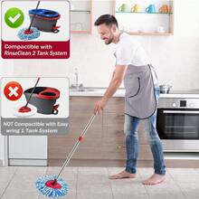 4 Pack Mop Replace Heads For O Cedar Rinse Clean 2 Tank System, Spin Mop Replacement Head, Fluffy Microfiber OCeda Mop Refill Replace Head, Machine Washable - 藍色 - 查看 8
