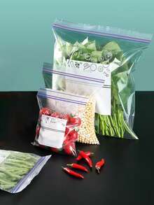 20/65/130PCS Transparent Zipper Bag, Sealed Food Storage Zipper Lock Bag, Suitable For Biscuits, Candies, Snacks, Dried Fruits And Grains, Grain Spices, Portable Leak-Proof Food Freshness Container, Vacuum Sealing Bag, Kitchen Accessories, Zipper And Pattern Color Random, Back-To-School Supplies - Multicolor - View 10