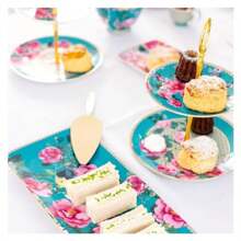 Maxwell And Williams Teas And C's Silk Road 2 Tiered Cake Stand Aqua Gift Boxed