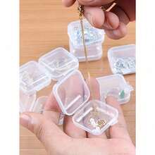 Mini Plastic Storage Box, Clear Jewelry Storage Box, Portable Earplug Pill Storage Case, Jewelry Beads Container With Lid, Multipurpose Organizer For Hardware Small Craft Gadgets