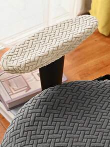 1pc Striped Patchwork Gaming Chair Cover, Elastic Jacquard Removable & Washable Computer Chair Slipcover, Suitable For Office, Bar, Bedroom, Gaming Chair, Home Decor, Autumn Decor, Room Decor, Back To School, School Supplies - Multicolor - View 6