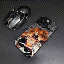 Funda de teléfono Cool Anime D-Demon Slayers compatible con 16 15 14 13 12 11 Pro X XR XSMAX 8 Plus, cubierta trasera mate anti-caída - Negro - Ver 5