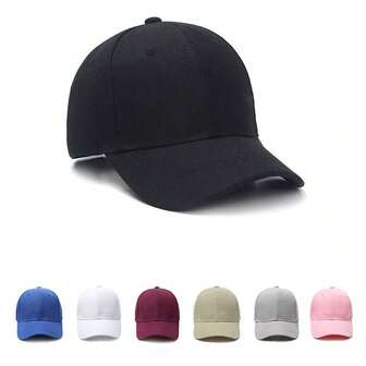 1 Pc Casual Baseball Caps Outdoor Sport Sunscreen Solid Color Sunshade Hat Adjustable Sun Visor Cap Peaked Cap Big Head Sun Hat Breathable Baseball Cap Unisex, Adjustable, Sun Protective For Cycling, Fishing, And Travel Adventures