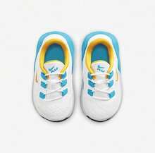 Nike Toddler Breathable 270 GO Cushioned Shock Absorbing Running Shoes - White/Blue - View 3