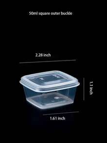 25/50pcs Disposable Sauce Cups With Lids, Takeout Dipping Sauce Containers For Chili, Garlic, Pickles, Passion Fruit Dip