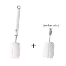 2/1个海绵瓶刷，长柄软海绵杯刷，海绵头+PP手柄，可拆卸清洁头，瓶杯清洁工具，厨房清洁配件，便携式手动操作，柔和色调，符合人体工学的纹理手柄，适用于家庭厨房，可清洁杯子、水瓶、马克杯、咖啡杯、酒杯等，圣诞礼物 - 彩色 - 查看 19