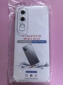Transparent Four-Corner Anti-Fall Protective Case, Applicable For OPPO/OnePlus Series Smartphones, Transparent Four-Corner Anti-Fall Phone Case, Phone Case, Phone Protective Cover, Phone Shell, Phone Cover, Anti-Drop Phone Case, Transparent Phone Case, Minimalist Phone Case, Solid Color Phone Case, Transparent Phone Case, TPU Anti-Fall Phone Case (Military-Grade Anti-Drop)