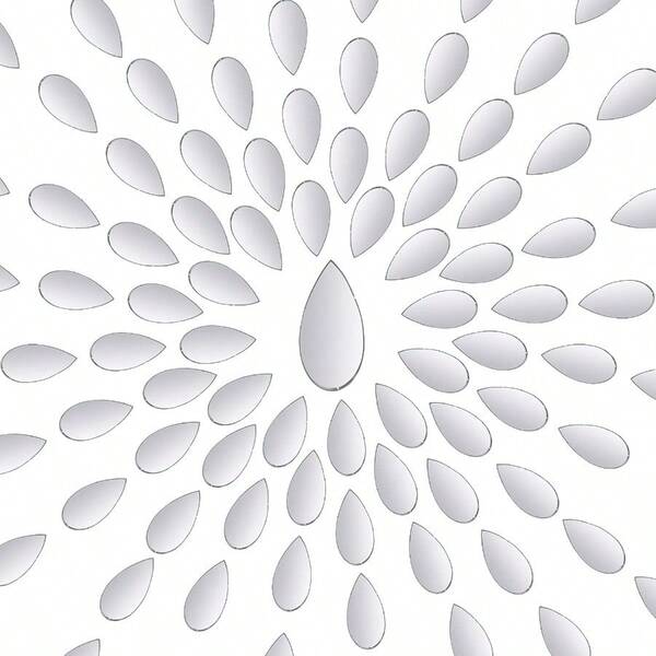 Purpeak Teardrop Shaped Craft Mirrors Mini Glass Mirror Tiles Small Mirror Mosaic Tiles DIY Mirror Tiles Decorative Mosaic Tiles For DIY Craft Home Decor 300 Pieces