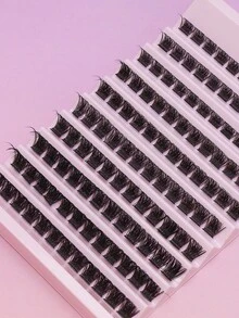 AYRMILLA 120 Clusters Double-Ended Eyelash Glue False Eyelashes Set Eyelash Extension False Eyelash Glue Waterproof Long-Lasting Strong Transparent Non-Irritation Makeup Tools Natural Eyelashes Fluffy Soft 3D Mink Eyelashes Long And Smart Multi-Layered Eyelashes Short And Thick False Eyelash Extensions Bulk False Eyelashes - Black - View 7