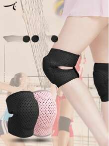 1pc Thick Knee Pads For Dance, Yoga, Volleyball, Anti-Slip & Shock Absorbing, Adjustable For Men & Women, Padded Knee Support With Thick Sponge & Straps