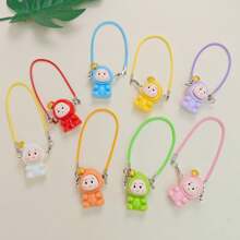 1 Piece (Excluding Doll) In The Mini Star Doll Model In The Toy House, With Dolls Of Different Expressions Owned By Different Owners, Randomly Shipped With Different Expressions, DIY Crossbody Bag OB11 Doll Clothing Accessories Pendant Party Gift Halloween Gift Christmas Gift (The Color Of The Rope Is Random, Any Color Is Possible)