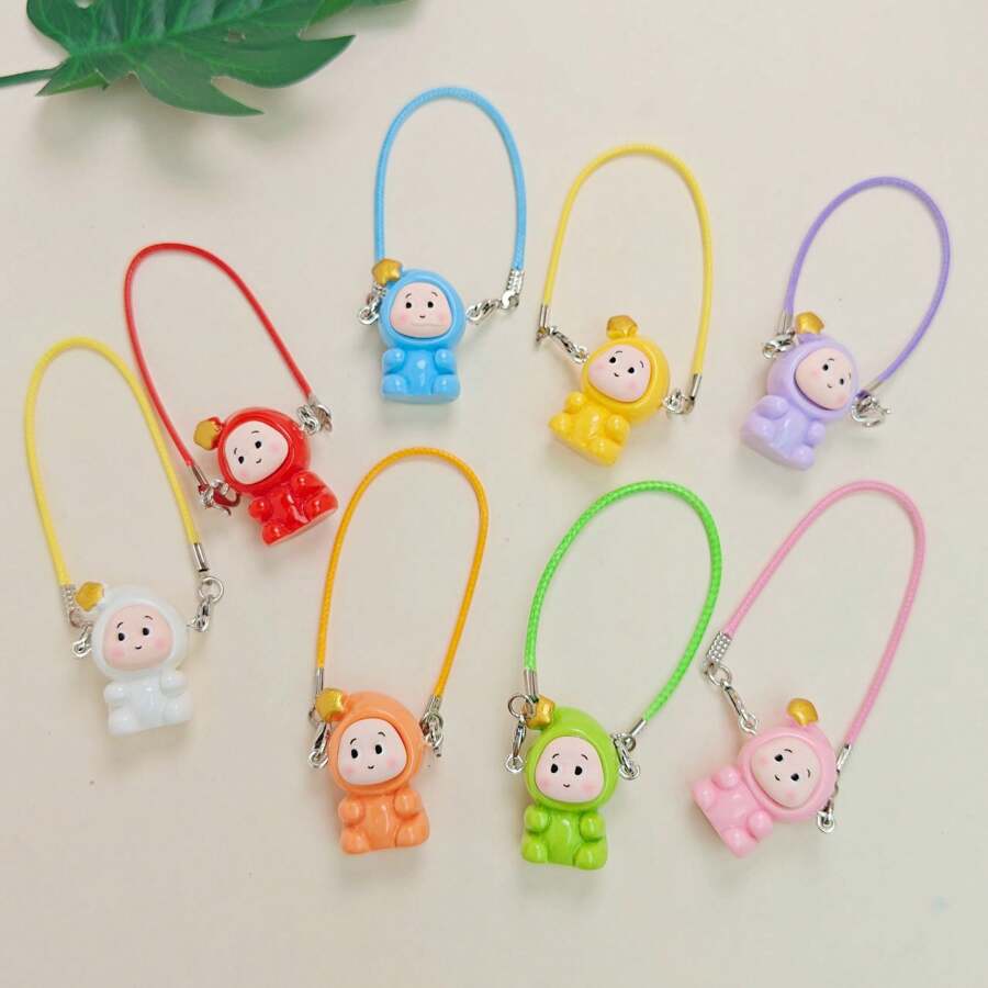 1 Piece (Excluding Doll) In The Mini Star Doll Model In The Toy House, With Dolls Of Different Expressions Owned By Different Owners, Randomly Shipped With Different Expressions, DIY Crossbody Bag OB11 Doll Clothing Accessories Pendant Party Gift Halloween Gift Christmas Gift (The Color Of The Rope Is Random, Any Color Is Possible)