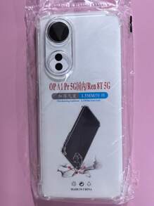 Transparent Four-Corner Anti-Fall Protective Case, Applicable For OPPO/OnePlus Series Smartphones, Transparent Four-Corner Anti-Fall Phone Case, Phone Case, Phone Protective Cover, Phone Shell, Phone Cover, Anti-Drop Phone Case, Transparent Phone Case, Minimalist Phone Case, Solid Color Phone Case, Transparent Phone Case, TPU Anti-Fall Phone Case (Military-Grade Anti-Drop)