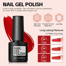 COSCELIA Gel Nail Polish Set 60 PCS 55 Colors Gel Polish Kit Base Glossy Matte Glitter Top Coat Gel Polish Pastel Glitter Pearl White Red Pink Nude Green Blue Gel Gift For Women - Màu Khỏa thân - Xem 7