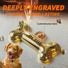 Custom Dog Tags Personalized Pet, Custom Dog Tags Fashion Personalized Double Sided Carved Cat And Dog Tags Carved Pet Bone Shape Personalized Dog ID Tags Carved Cat Dog Puppy Pet Dog Tags Luxury Collar Tags Dog And Dog