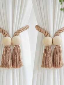 1 件装新款田园风格窗帘系带，强磁无需钻孔壁挂式磁扣系带绳 - 菱形扣 - 查看 7