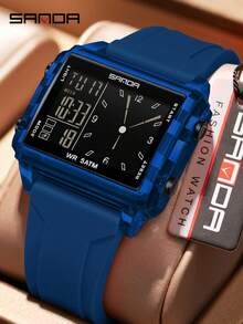 SANDA. SANDA 6273 Fashion Electronic Watches For Man Luminous Calendar Waterproof Clock Outdoor Sports Casual Ladies Digital Wristwatch - One Size - View 3