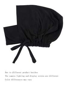 1 pieza Nuevo gorro cuello calentador de seda de leche elástico multicolor, sombrero con bufanda oculta ajustable en la parte posterior