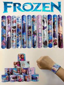 12pcs/Set Clapper Rings, Clapper Bracelets, Ice Queen Anna Clapper Rings, Party Supplies Toys - Multicolor - View 2