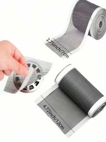 1 Roll Of Disposable Self-Adhesive Floor Drain Sticker: A Cuttable Roll Of Sewer Insect-Proof, Water-Filtering Hair Filter Floor Drain Sticker, With An Anti-Clogging Net And Adhesive Backing. It Is Suitable For Floor Drains And Window Screens, And Is A Multi-Functional Self-Adhesive Sticker.