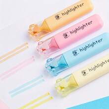 4/6 件装猫爪荧光笔 - 适合青少年和成人的粉彩学习马克笔，不晕染办公用品，考试准备必备品[返校季] - 馬卡龍色 - 查看 11