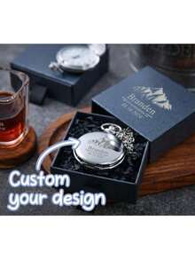 [Custom] Personalized Engraved Pocket Watch-The Perfect Gift For The Groomsmen,Best Groom Proposal Or Wedding Party Keepsake.Unique Personalized Clock