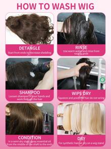 Spray de Óleo de Cuidados com Cabelos de Peruca, Shampoo para Peruca, Fórmula de Óleo de Coco para Cabelos Secos, Hidrata e Alisa, Anti-Frizz, Fácil Penteado, Prolonga a Vida Útil da Peruca, Fixação de Fragrância por 48H, Ideal para Todos os Tipos de Peruca