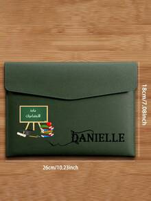 1 buc. Nume personalizat, Telefon, Nume companie, Siglă companie, Dosar A4 din piele, Geantă de dosare, Portofoliu, Geantă groasă de depozitare cu închidere magnetică, Geantă de documente din piele ecologică impermeabilă, Potrivită pentru organizarea afacerilor și a biroului, Ideală pentru examene și depozitare, Potrivită pentru întoarcerea la școală, Multifuncțională, Impermeabilă, Reutilizabilă - Multicolor - Vizualizare 12