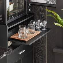 SoBuy FSB09-SCH, Mobile Kitchen Cabinet Microwave Oven Cabinet Kitchen Storage Trolley Kitchen Dining Room Storage Cabinet On Wheels, Black - 黑色 - 查看 5