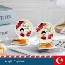 6 件亚克力婚礼订婚派对礼品分配器，指甲花设计香水/巧克力礼品展示架，适合指甲花新娘和准新娘，礼品分发，婚宴，婚礼回礼，指甲花婚礼礼物，周年纪念纪念品，婚礼礼物 - 彩色 - 查看 7