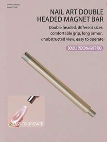 升级版猫眼美甲胶带玻璃珠磁铁，猫眼磁性指甲油双头磁棒，强磁吸附，多效美甲设计工具套装 - 彩色 - 查看 5