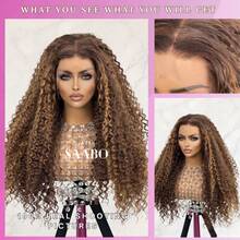 13x6 lockige Welle Perücke Highlight Farbverlauf transparente Lace Front Perücke tiefe lockige Welle Farbverlauf Perücken vorgerupft menschliches gemischtes Haar Perücke 8-34 Zoll 180% Highlight lockige Perücke vorgerupft HD transparente 4/27 honigblonde Lace Frontal Perücken mit Baby-Haar farbiges Haar für Frauen