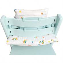 高脚椅坐垫与 Stokke Tripp Trapp Chiar 高脚椅内衬布套兼容，填充白色彩虹色 - 五彩的 - 查看 7