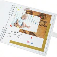 8x8 Inch Scrapbook Album Small Photo Album DIY Scrapbook White Thick Kraft Paper Memory Book Scrap Book Photo Albums For Couple  Wedding Family 55JTB8C20WHE