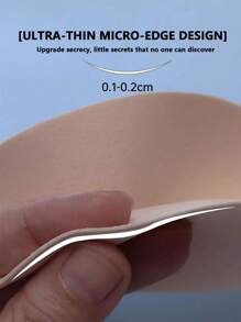 3pairs Natural Latex Ultra-Thin Round Breast Pads For Anti-Protrusion, Breathable Sports Bras, Yoga Wear And Swimwear - Apricot - View 3