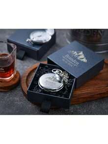 [Custom] Personalized Engraved Pocket Watch-The Perfect Gift For The Groomsmen,Best Groom Proposal Or Wedding Party Keepsake.Unique Personalized Clock