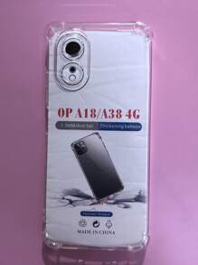 Transparent Four-Corner Anti-Fall Protective Case, Applicable For OPPO/OnePlus Series Smartphones, Transparent Four-Corner Anti-Fall Phone Case, Phone Case, Phone Protective Cover, Phone Shell, Phone Cover, Anti-Drop Phone Case, Transparent Phone Case, Minimalist Phone Case, Solid Color Phone Case, Transparent Phone Case, TPU Anti-Fall Phone Case (Military-Grade Anti-Drop)