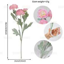 1件/3件套逼真奥斯汀玫瑰花束，搭配逼真牡丹长茎人造花，适用于家居花瓶、办公室、婚礼、订婚、周年纪念、母亲节、生日礼物、毕业典礼等场合。 - 露蓮 - 查看 7
