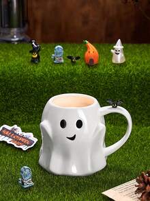 DearDali 1 件 400ml 趣味浮雕精灵陶瓷咖啡杯，可爱万圣节鬼魂新奇马克杯、茶杯、万圣节礼物、沙特咖啡杯、不给糖就捣蛋，适合派对或朋友礼物 - 彩色 - 查看 7