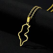 Tunesien Karte Cut Out Halskette | Edelstahl Hypoallergen | Exquisite Umrisse verkörpern den nordafrikanischen Charme'} {'translate_de':'Minimalistisches Design Tunesien Karte Anhänger