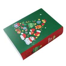 5/10 piezas Caja de embalaje de libro de cuentos navideños, Caja de regalo creativa de chocolate, galletas, dulces, Caja de regalo pequeña sorpresa, Decoración del hogar, Decoraciones navideñas, Decoración de habitación de invierno