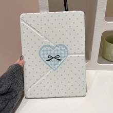 iPad Air 6 Hülle; Neue iPad Hülle für Air 5; Apple iPad Pro Tablet 11, 10. Generation, Mini 7 mit Stift, IP9 Nine Y Fold, 10,2 Zoll, 8 Anti-Biege, 5 Blaues Herz