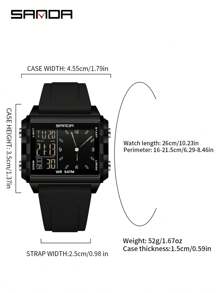 SANDA. SANDA 6273 Fashion Electronic Watches For Man Luminous Calendar Waterproof Clock Outdoor Sports Casual Ladies Digital Wristwatch - One Size - View 9