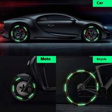 AD 炫彩反光贴 电动自行车摩托车轮毂警示贴 装饰车贴