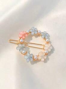 4pcs/Set Daisy Bangs Clips (Random Color), Claw Clips, Hair Claws, Clips For Hair, Hair Slide, Hair Barrettes, School Stuff