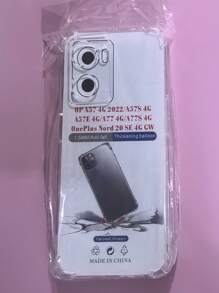 Transparent Four-Corner Anti-Fall Protective Case, Applicable For OPPO/OnePlus Series Smartphones, Transparent Four-Corner Anti-Fall Phone Case, Phone Case, Phone Protective Cover, Phone Shell, Phone Cover, Anti-Drop Phone Case, Transparent Phone Case, Minimalist Phone Case, Solid Color Phone Case, Transparent Phone Case, TPU Anti-Fall Phone Case (Military-Grade Anti-Drop)